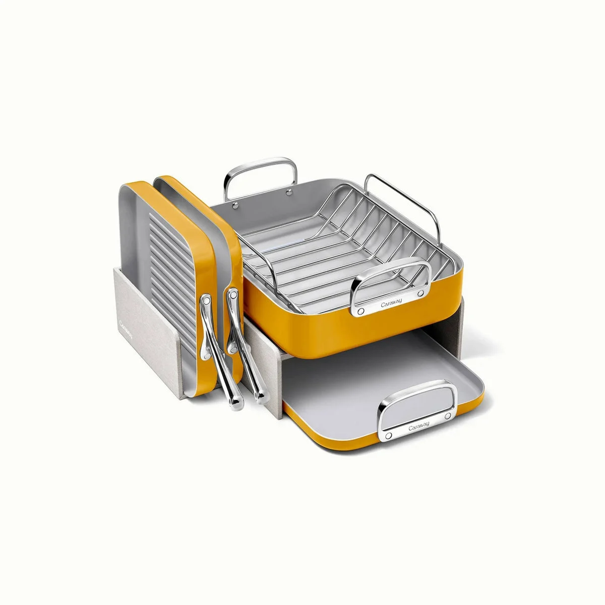 Caraway 7pc Square Cookware Set - Marigold