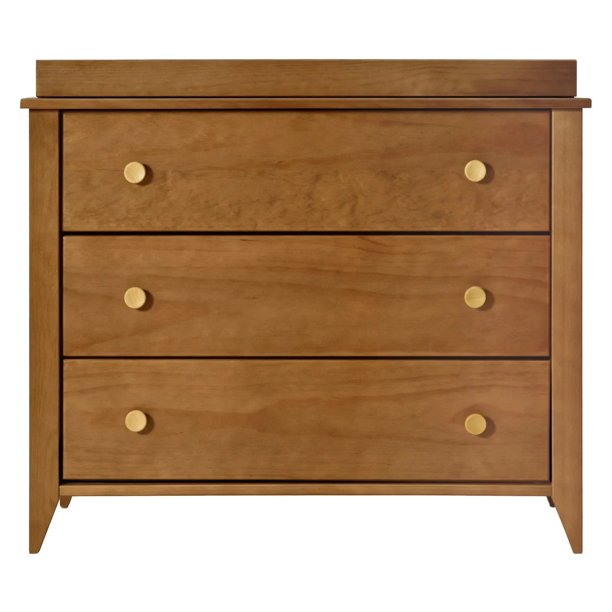 Babyletto Sprout 3 Drawer Changer Dresser with Removable Changing Tray - Chestnut/Natural