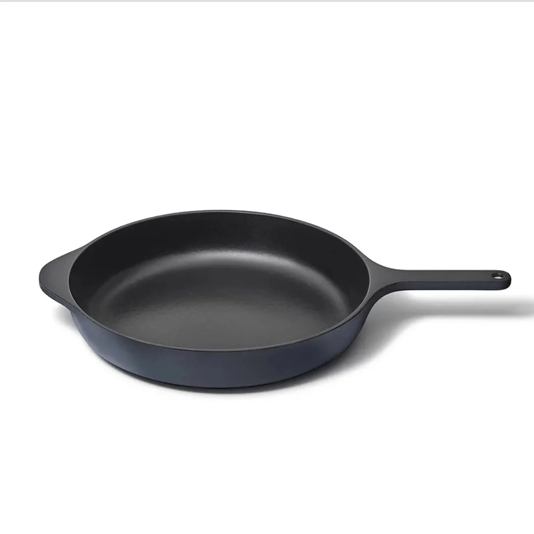 Caraway 12” Enameled Cast Iron Skillet - Midnight Blue