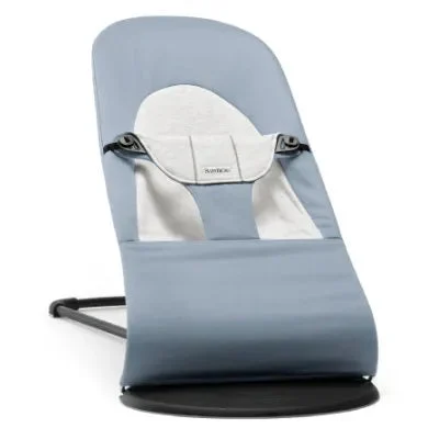 BabyBjörn Bouncer Balance Soft - Blue and Gray Cotton Jersey