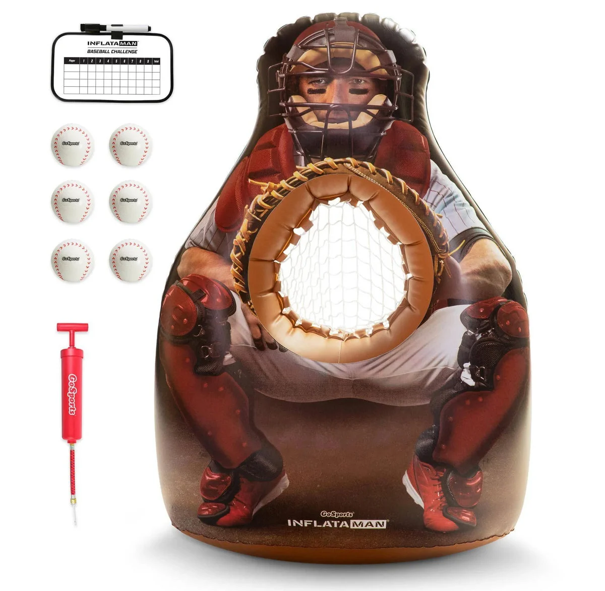 GoSports Inflataman Baseball Toss Game Set Challenge - 9pc