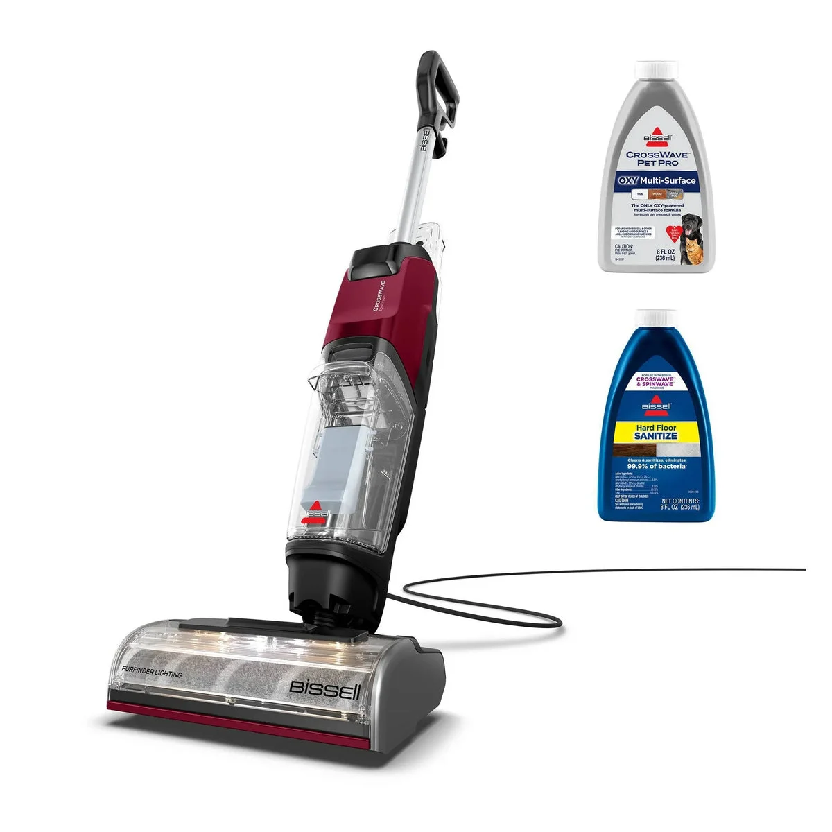 BISSELL CrossWave EdgeFind Wet Dry Vacuum - Red