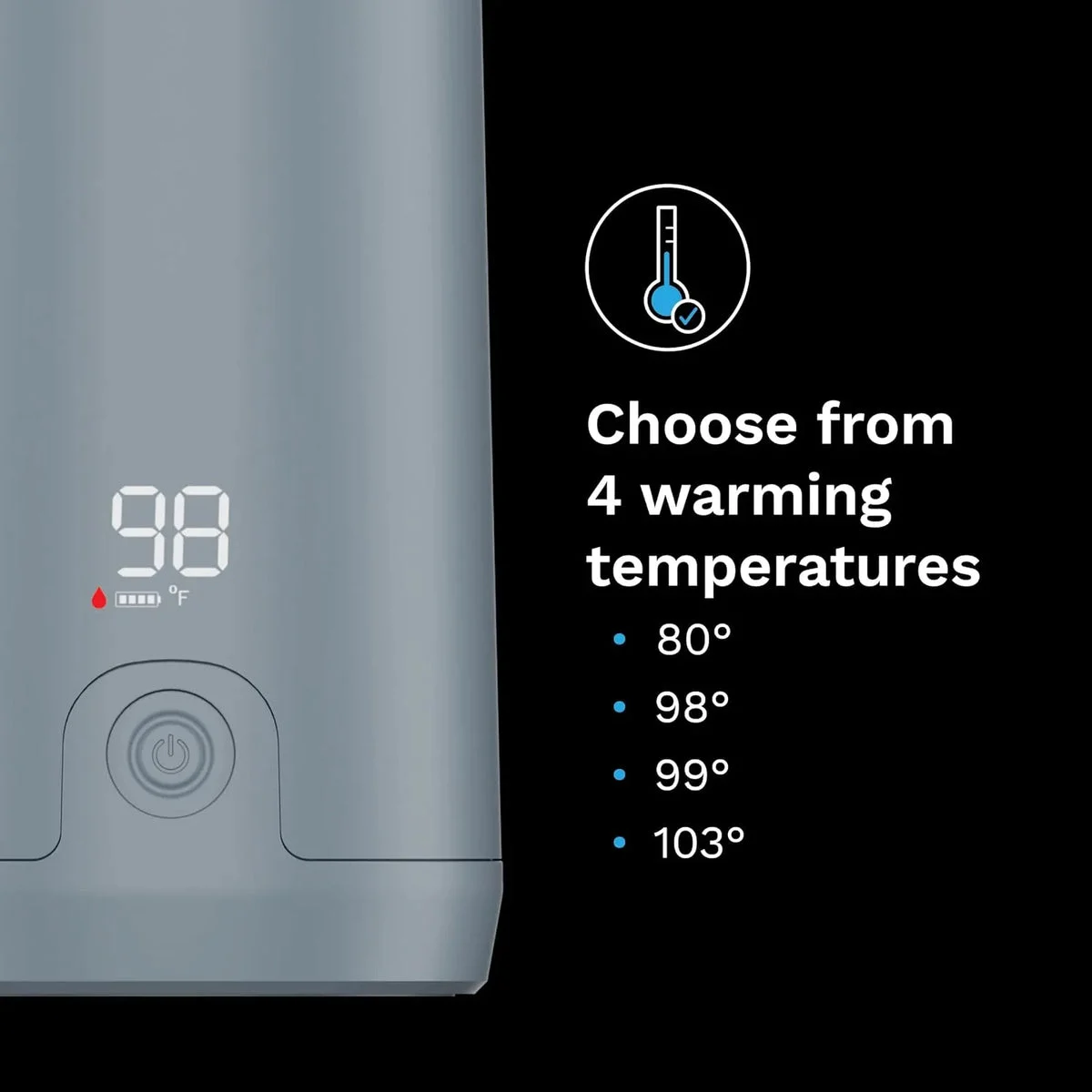 Baby Brezza Portable Bottle Warmer – 3X Faster Baby Bottle Warming - Grey