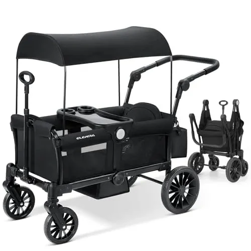 Elemara Stroller Wagon for 2 Kids - Black