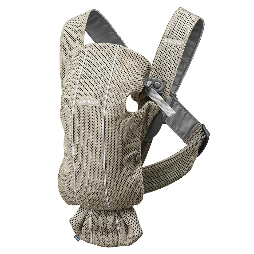 BabyBjörn Baby Carrier Mini Gray Beige 3D Mesh