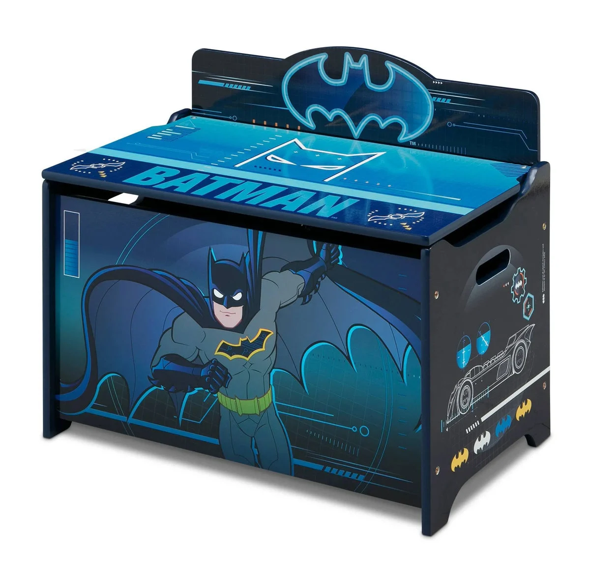 Delta Children Deluxe Toy Box - Greenguard Gold Certified - Batman