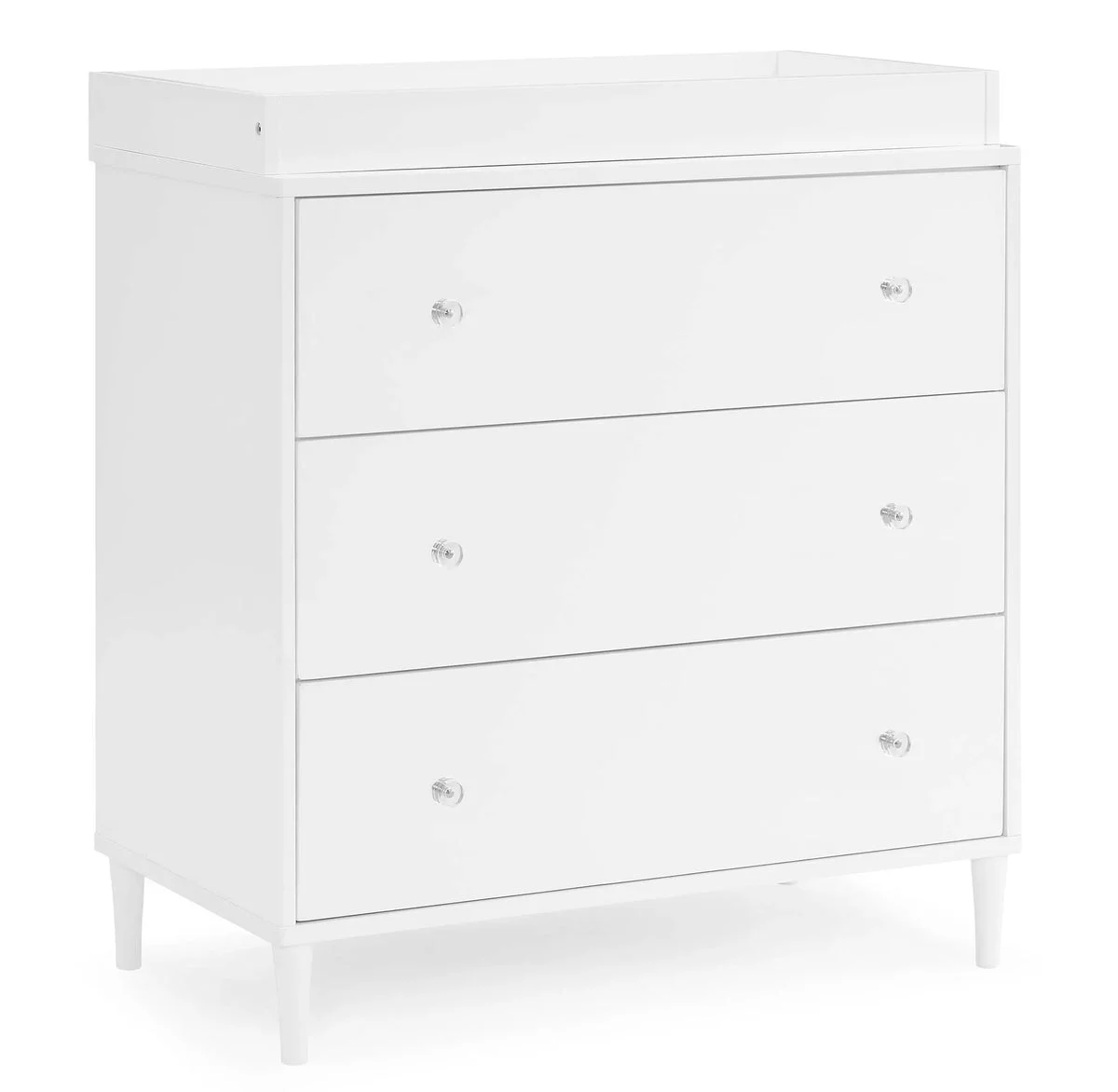 Delta Children Bowie 3 Drawer Dresser with Changing Top - Bianca White
