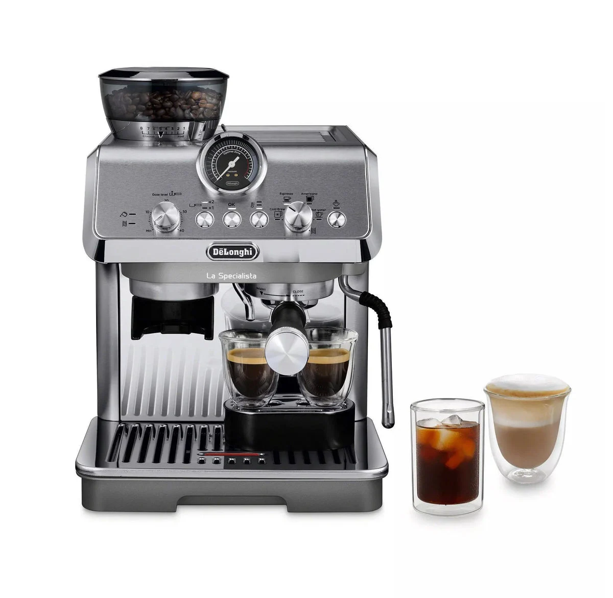 De'Longhi Espresso Machine with Cold Brew - Silver
