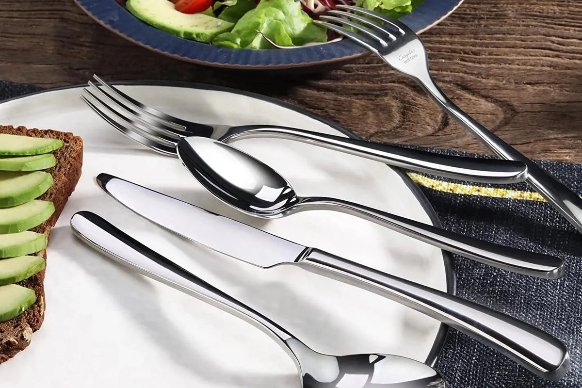 Cangshan Rain II Series 103-Piece Stainless Steel Flatware Set