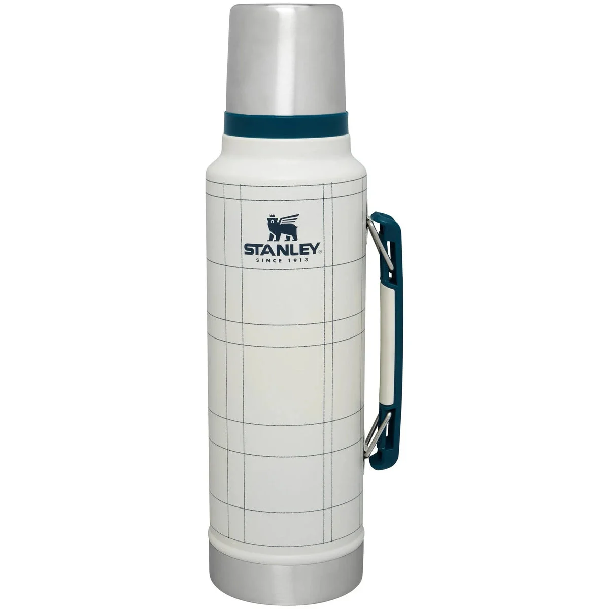 Stanley Classic Stainless Steel Bottle - Sour Cream/Navy Voyage Plaid