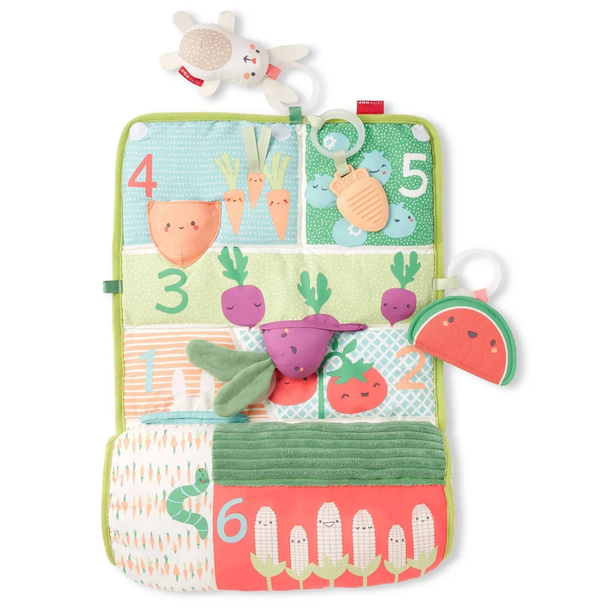 Skip Hop Farmstand Tummy Time Wedge Activity Gym with Engaging Toys