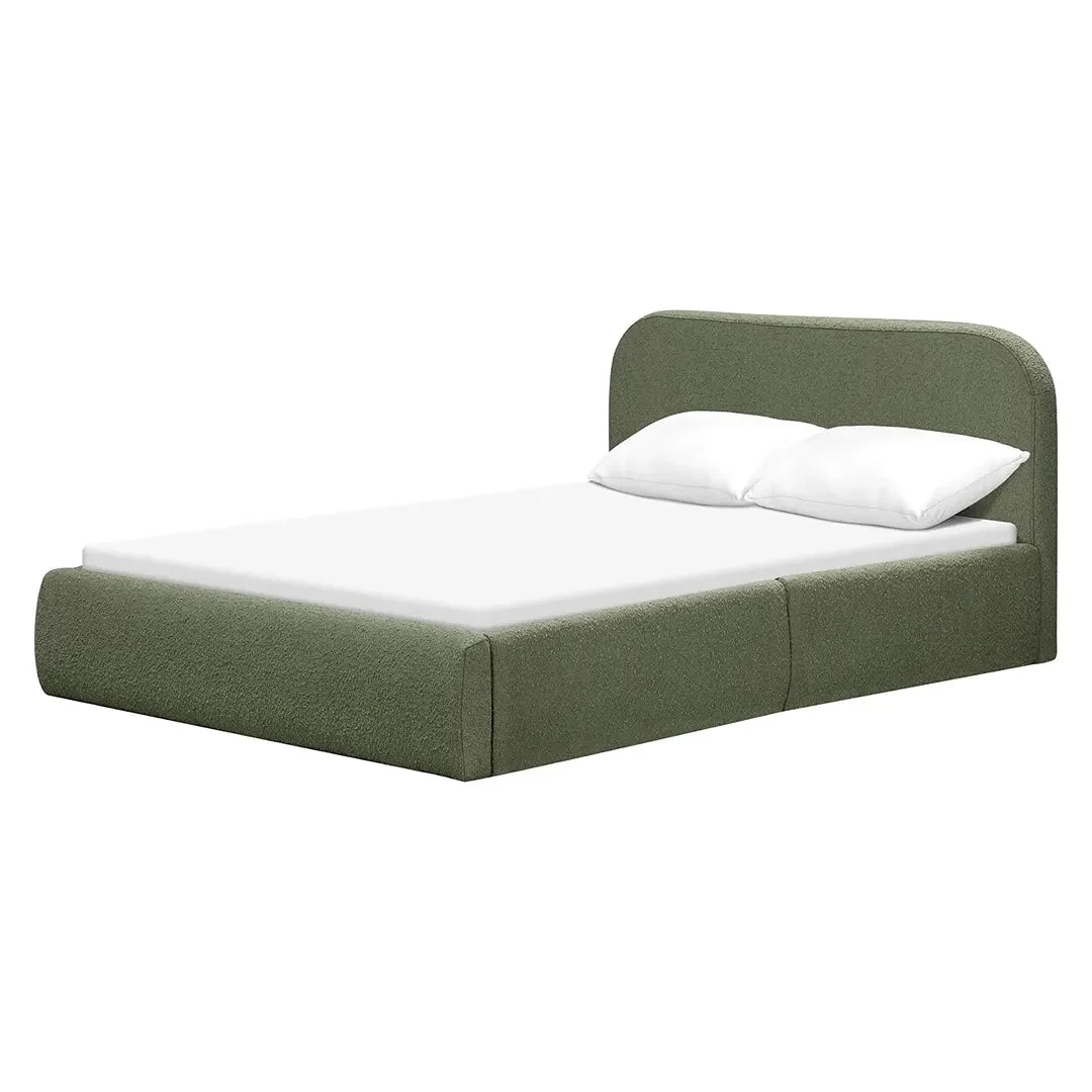 Babyletto Nara Full Bed - Performance Olive Boucle