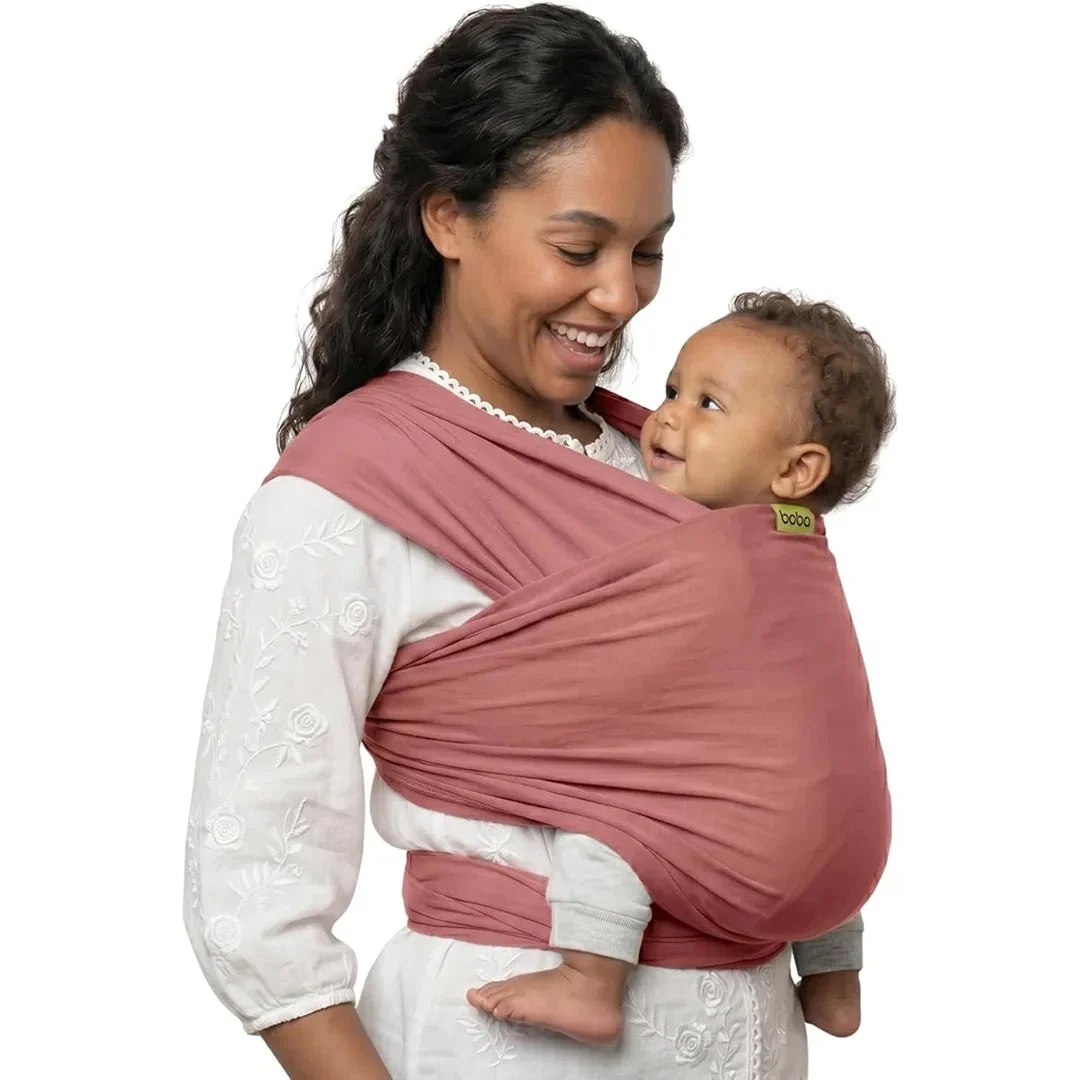 Boba Baby Wrap Carrier – Soft, Secure, Hands-Free & Ergonomic - Dusty Pink