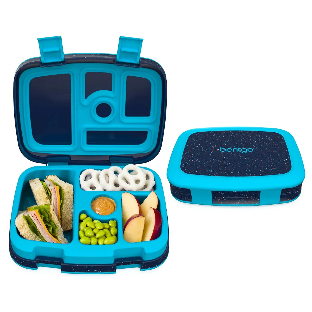 Bentgo Kids' 5-Compartment Bento Style Lunch Box - Abyss Blue Confetti