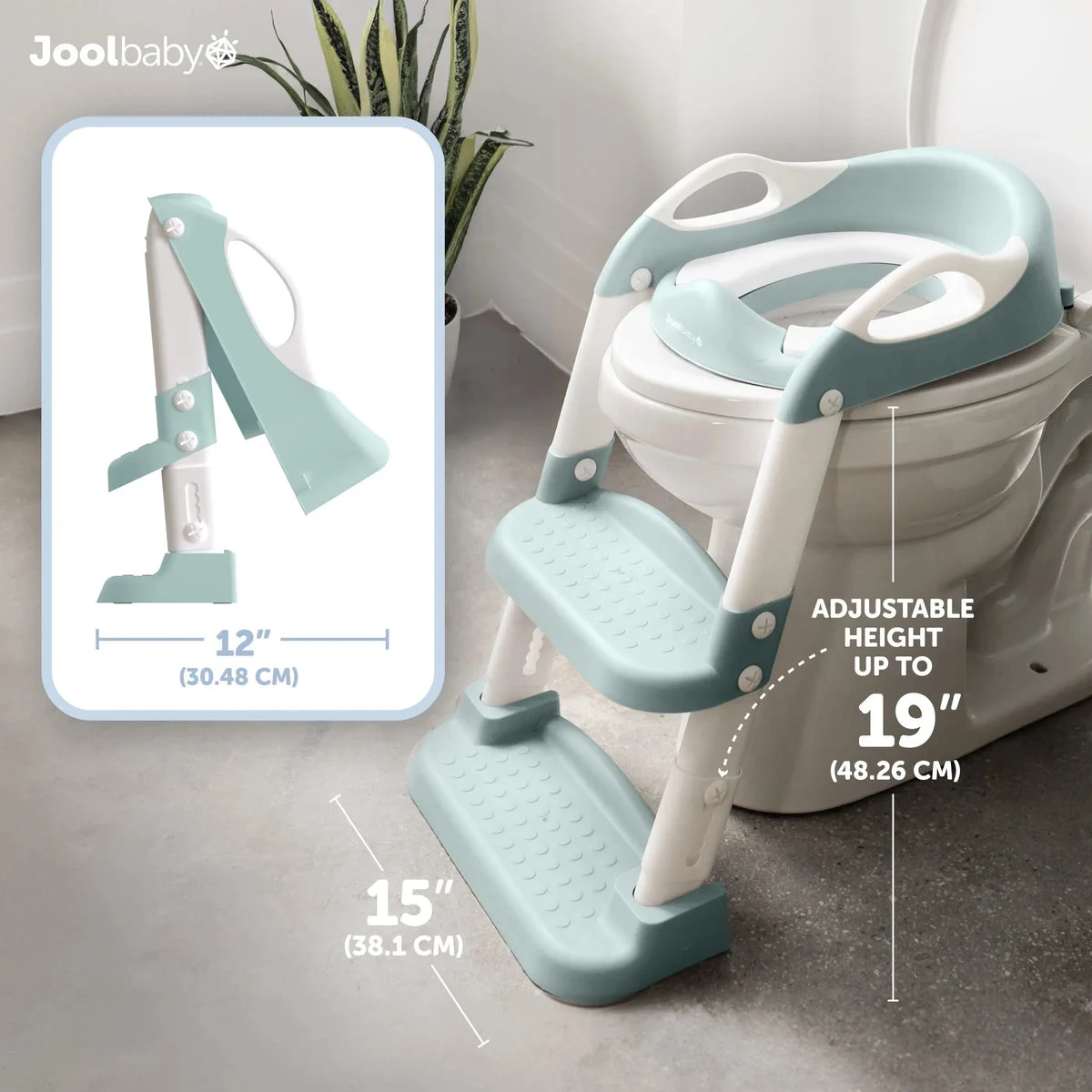 Jool Baby Potty Training Seat with 2 Step Ladder - Aqua