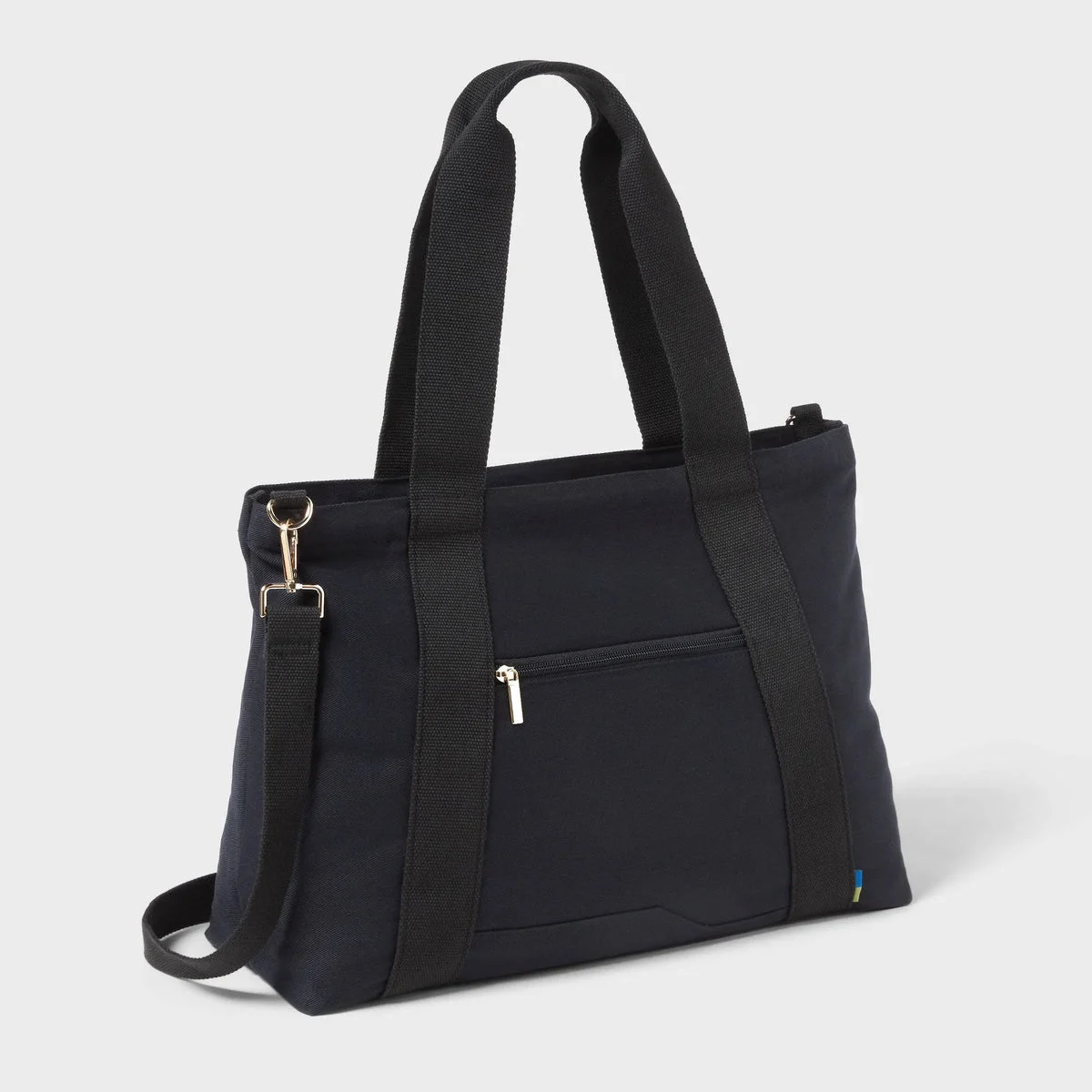 Open Story Solid Canvas School Tote Bag - Open Story™ Black
