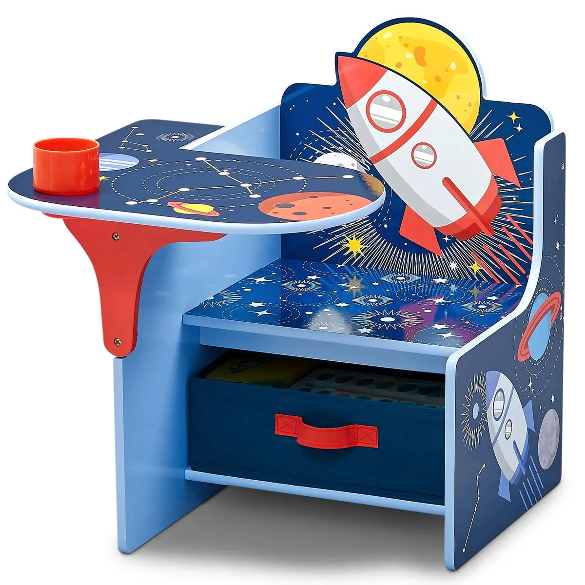 Delta Children Space Adventures Chair Desk with Storage Bin - Blue