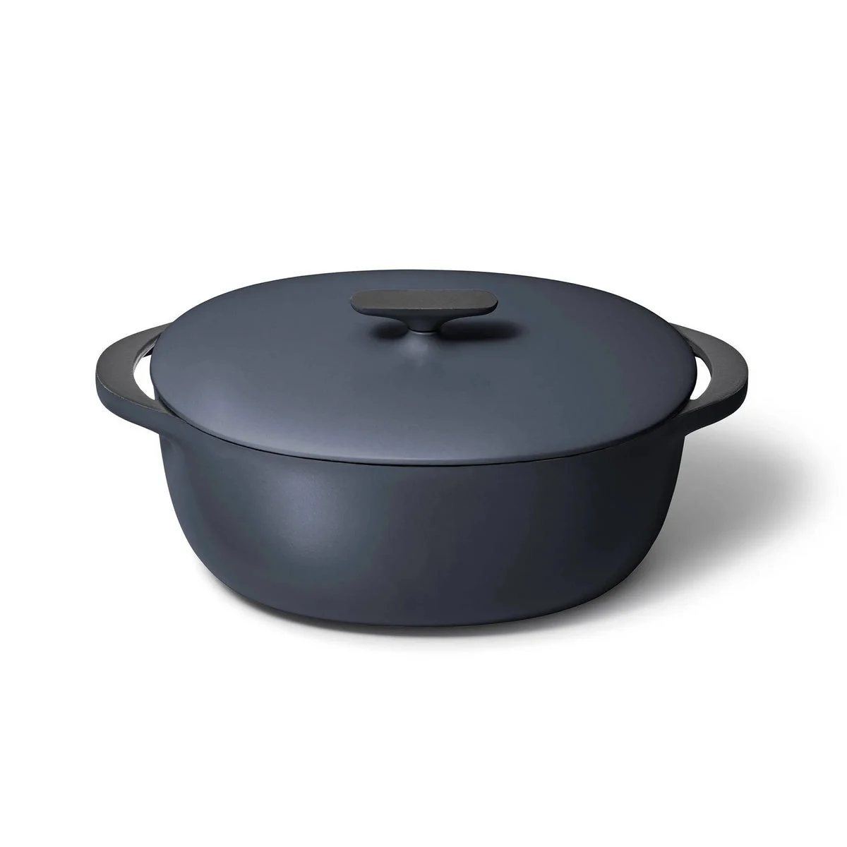 Caraway 8qt Enameled Cast Iron Oval Dutch Oven with Lid - Midnight Blue