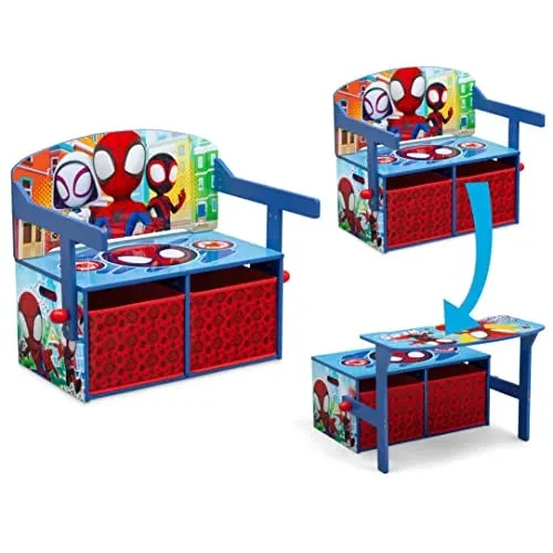 Delta Lapset 2-in-1 Activity Bench and Desk - Blue/Red