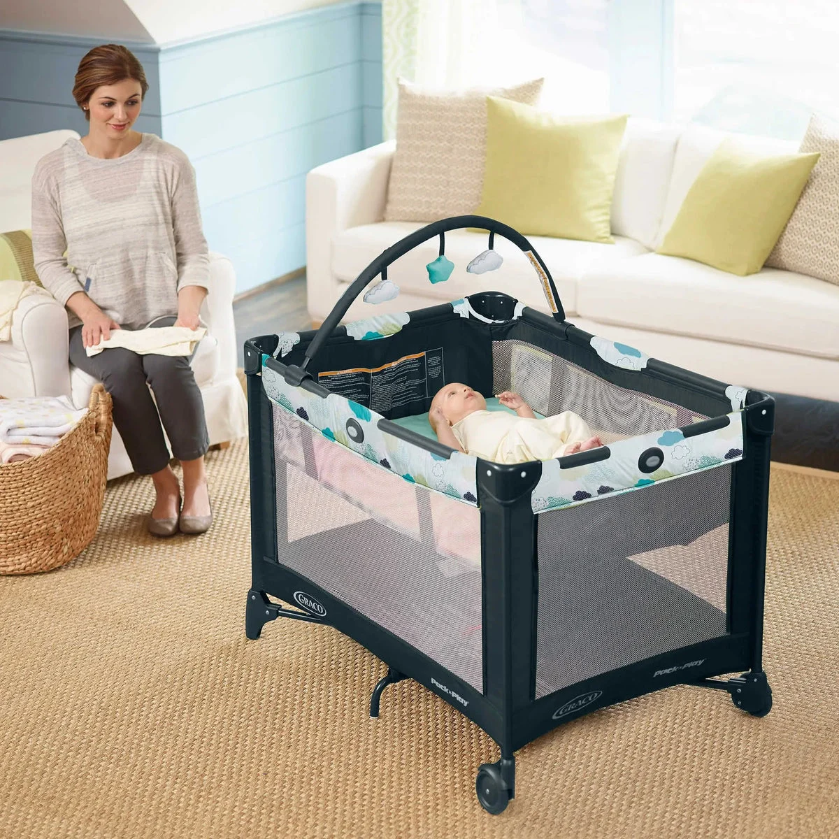 Graco Pack N Play on the Go Playard - Stratus (See Description)