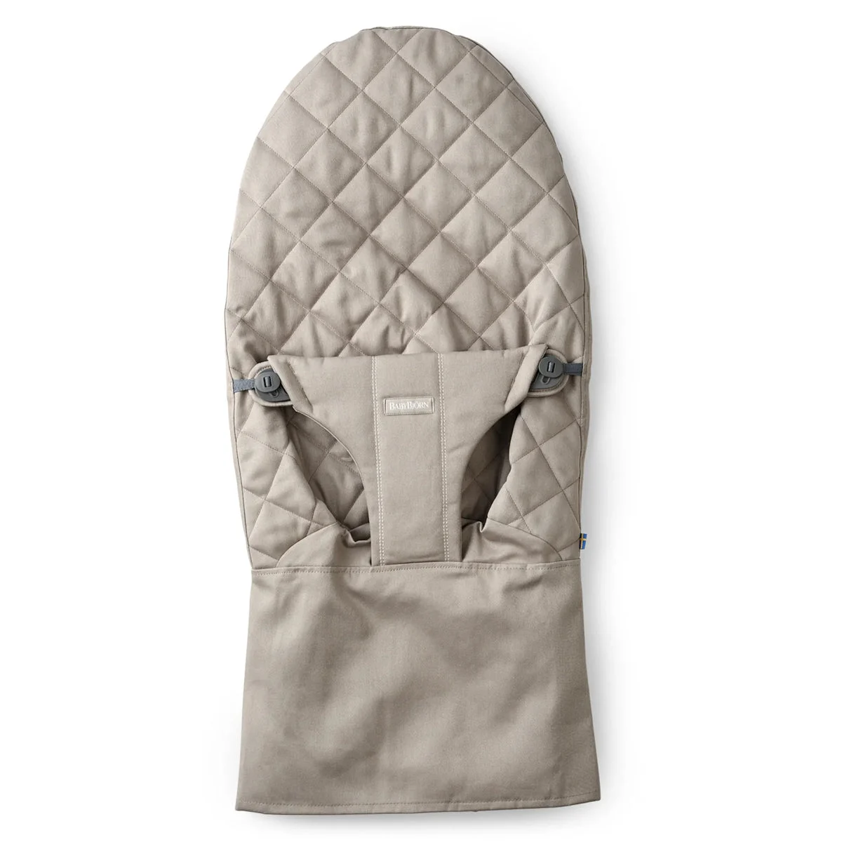 BabyBjörn Fabric Seat for Bouncer Bliss-Quilt Cotton - Sand Grey