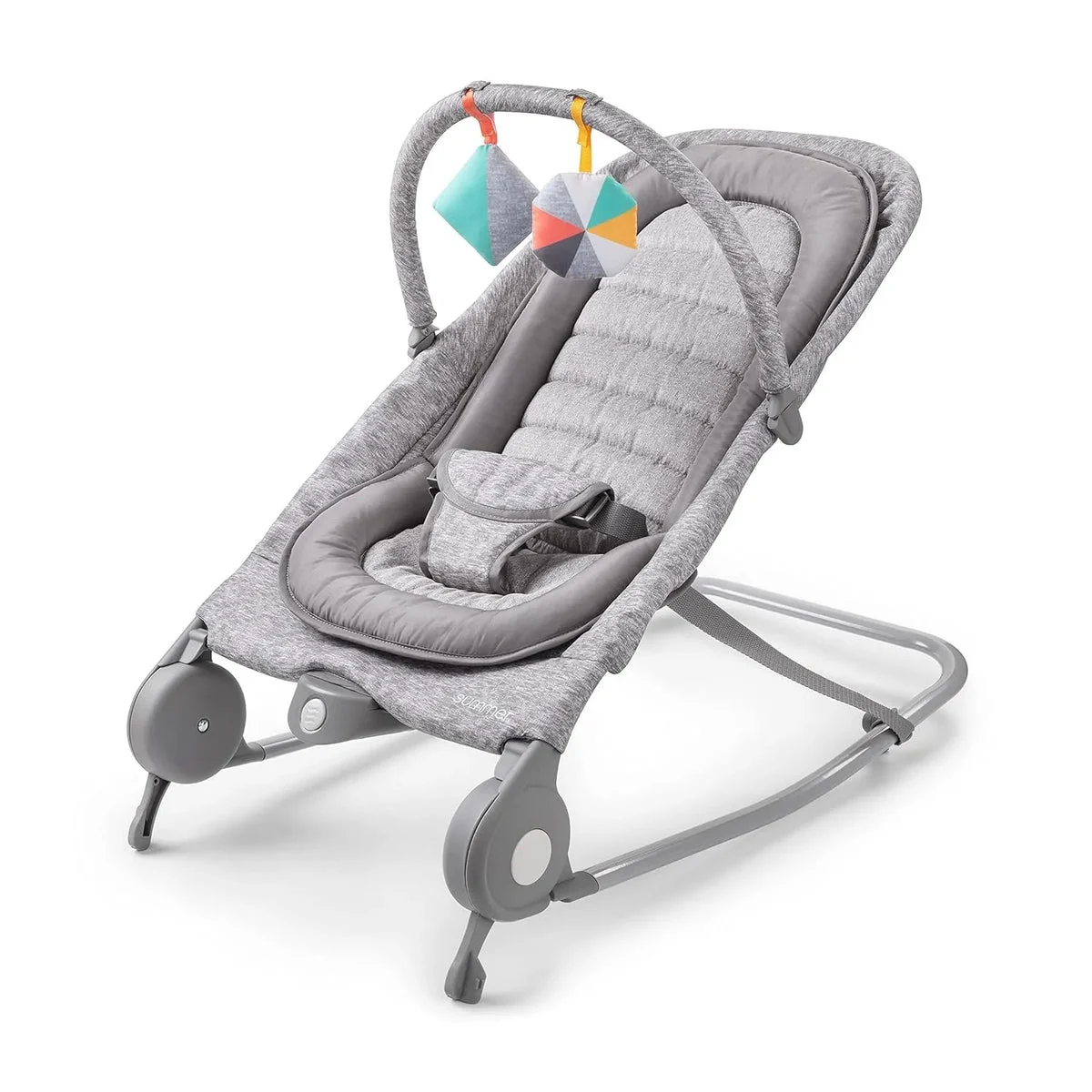 Summer Infant 2-in-1 Bouncer & Rocker Duo - Light Gray Tweed