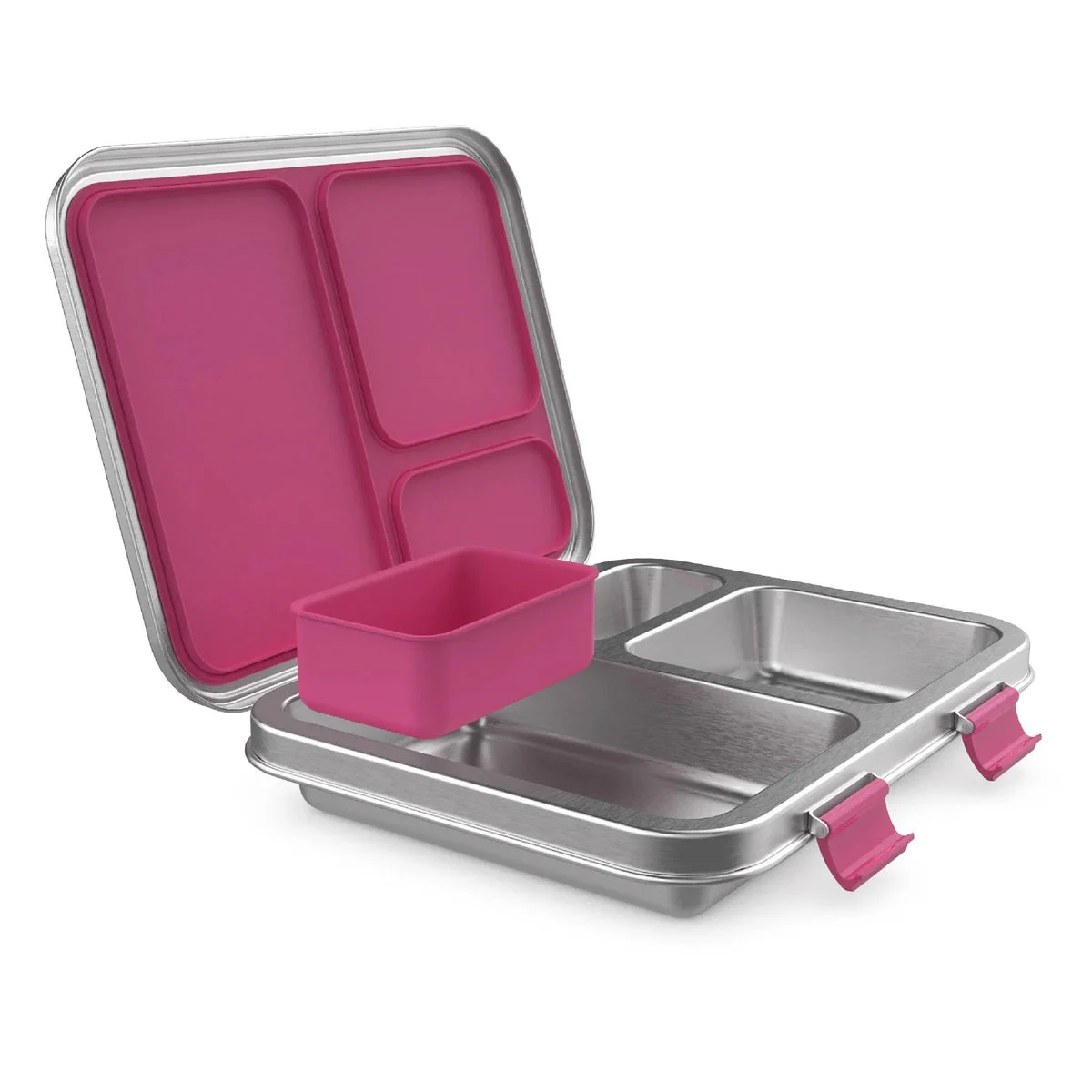 Bentgo Glass Stainless Steel Bento-Style Lunch Box - Fuchsia