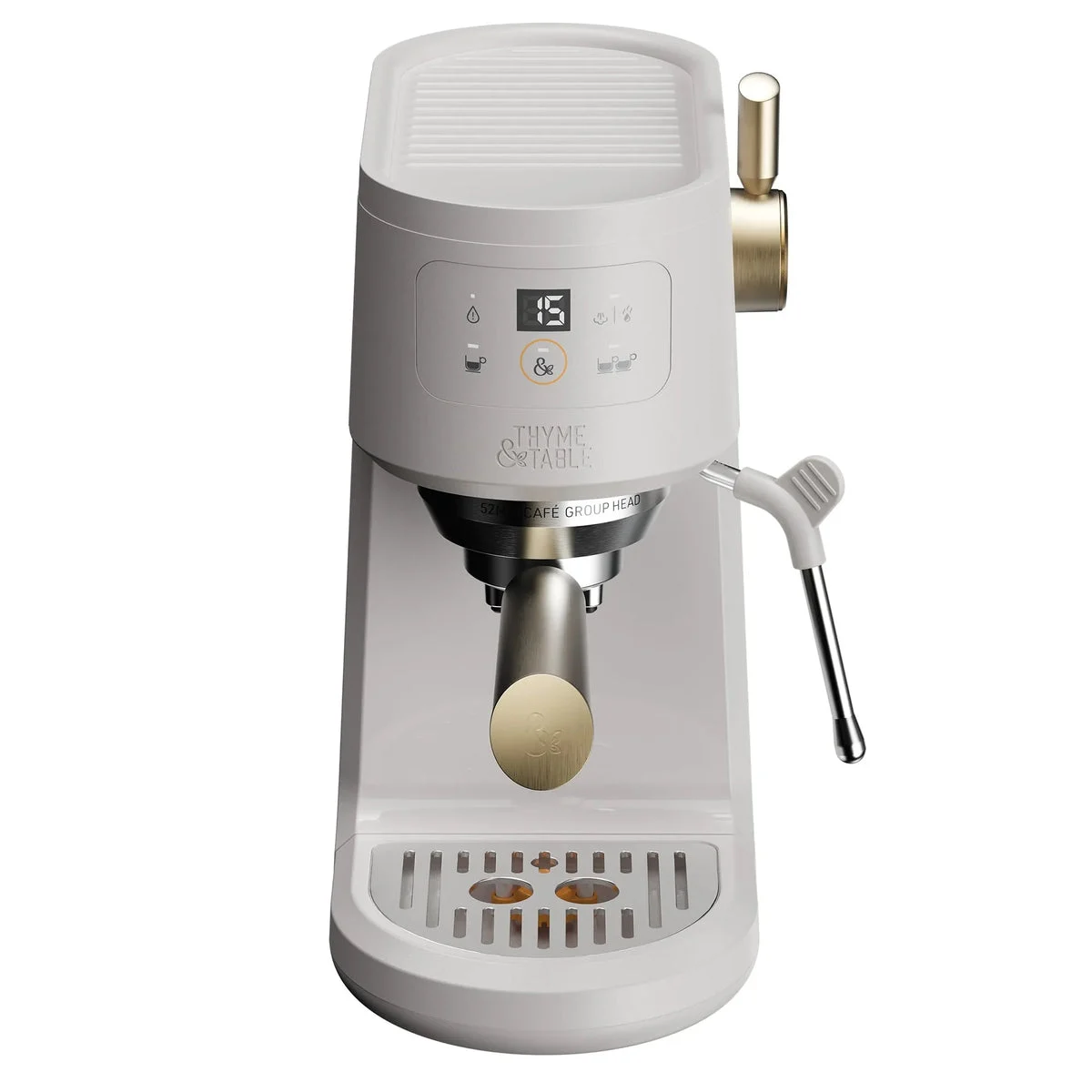 Thyme and table Barista Mini Espresso Machine - Sand White