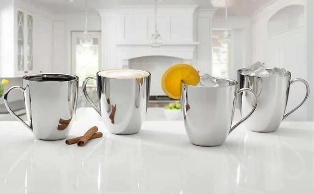 Mikasa Double Wall Stainless Steel 20 Oz Mugs - Set of 4