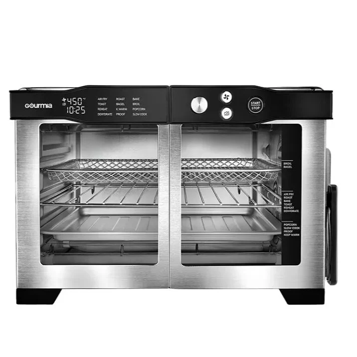 Gourmia French Door Toaster Oven Air Fryer - 6-Slice, 12-Function