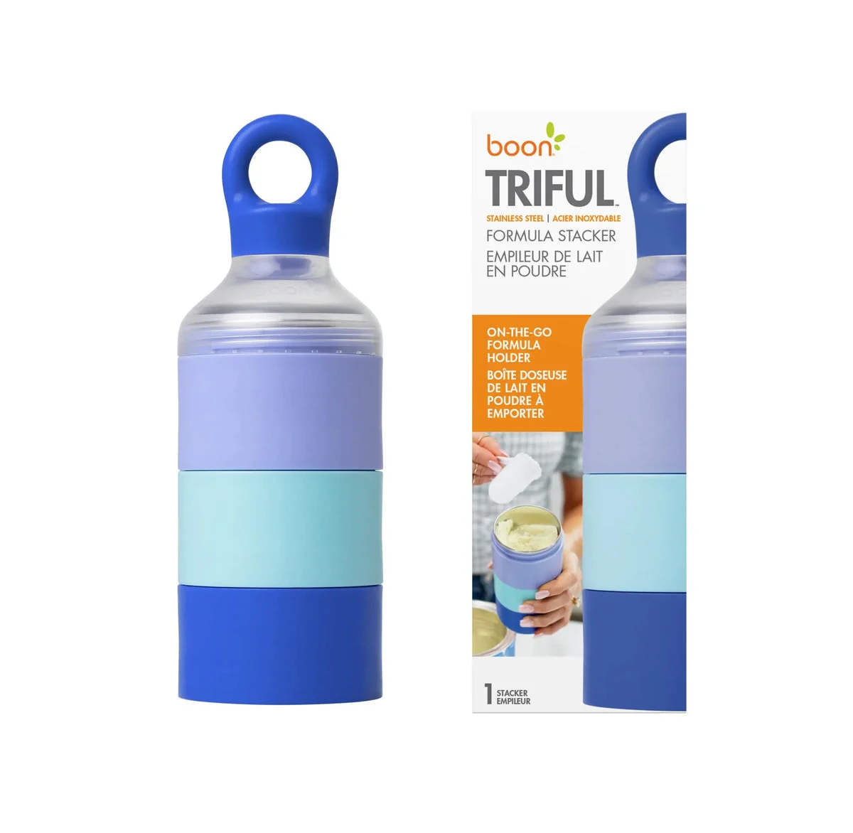 Boon Stainless Steel Baby Formula Stacker and Dispenser