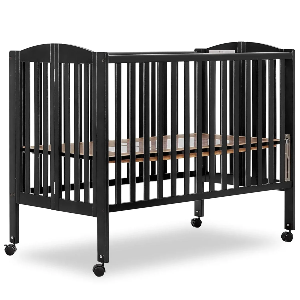 Dream On Me Full-Size 2-in-1 Folding Baby Crib - Black