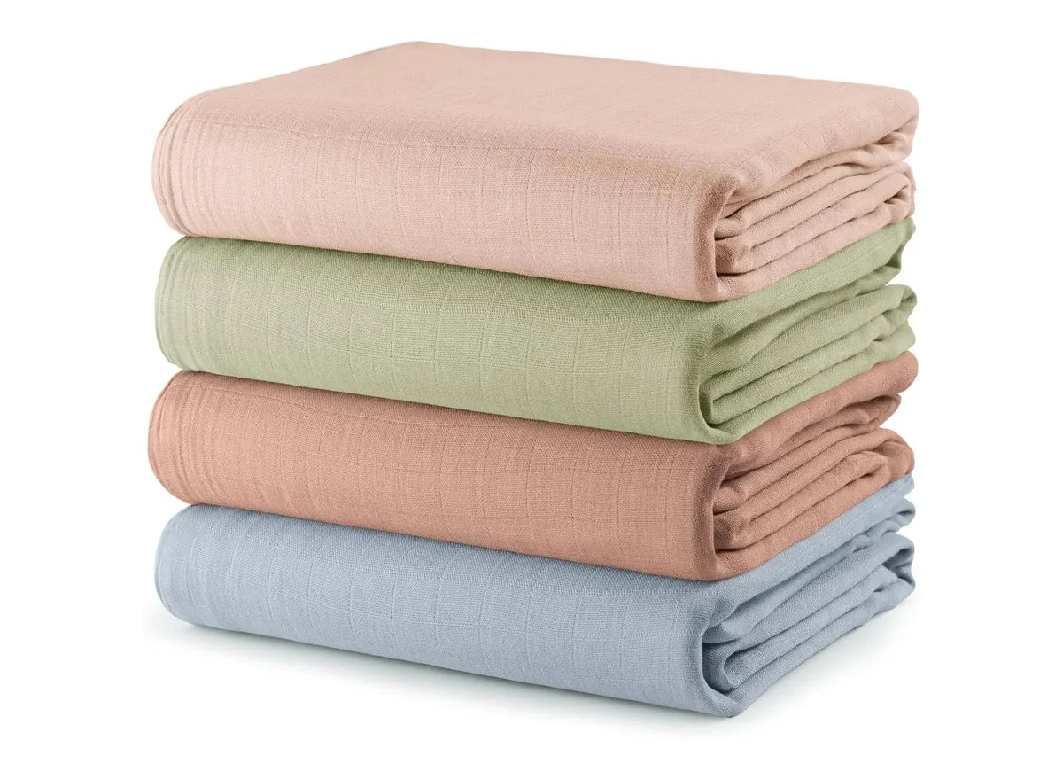 Comfy Cubs Muslin Swaddle Blankets - Neutral Receiving Blanket