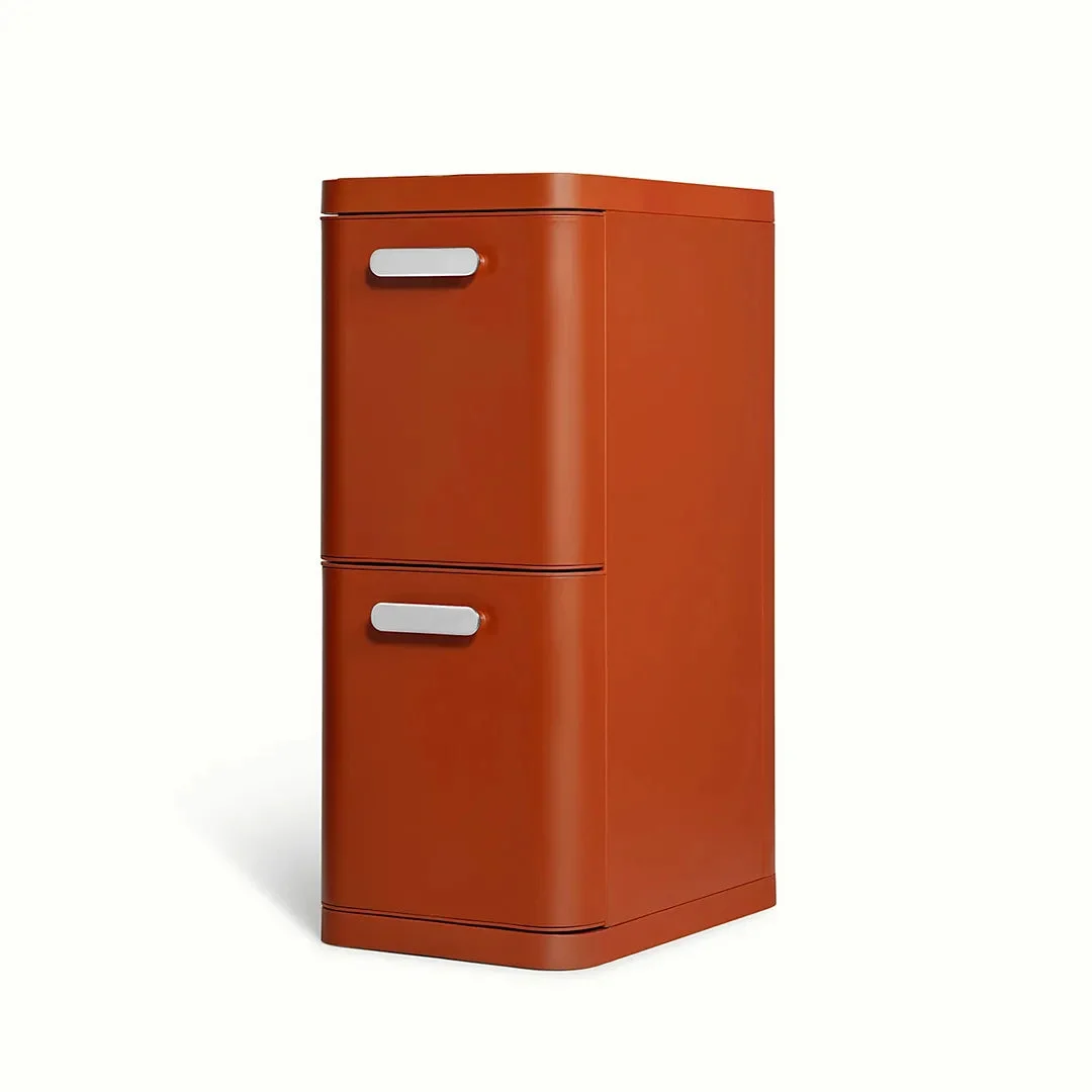 Caraway 45L 2-Drawer Recycling Bin - Clay