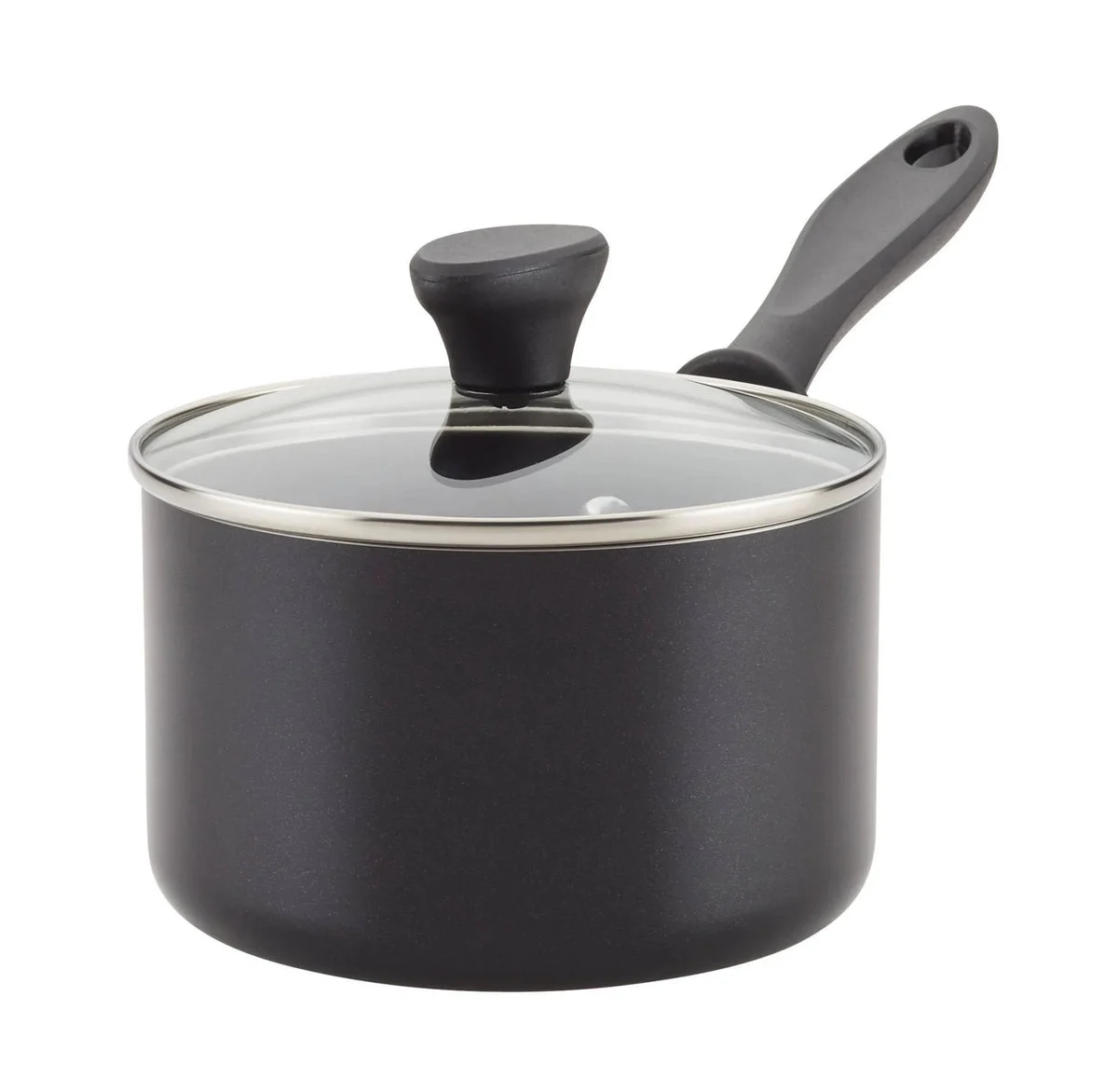 Farberware Reliance 2qt Aluminum Nonstick Covered Saucepan Cookware Pot - Black