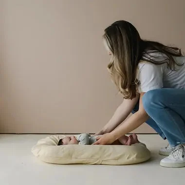 Snuggle Me Organic Infant Lounger + Cover Bundle - Honey