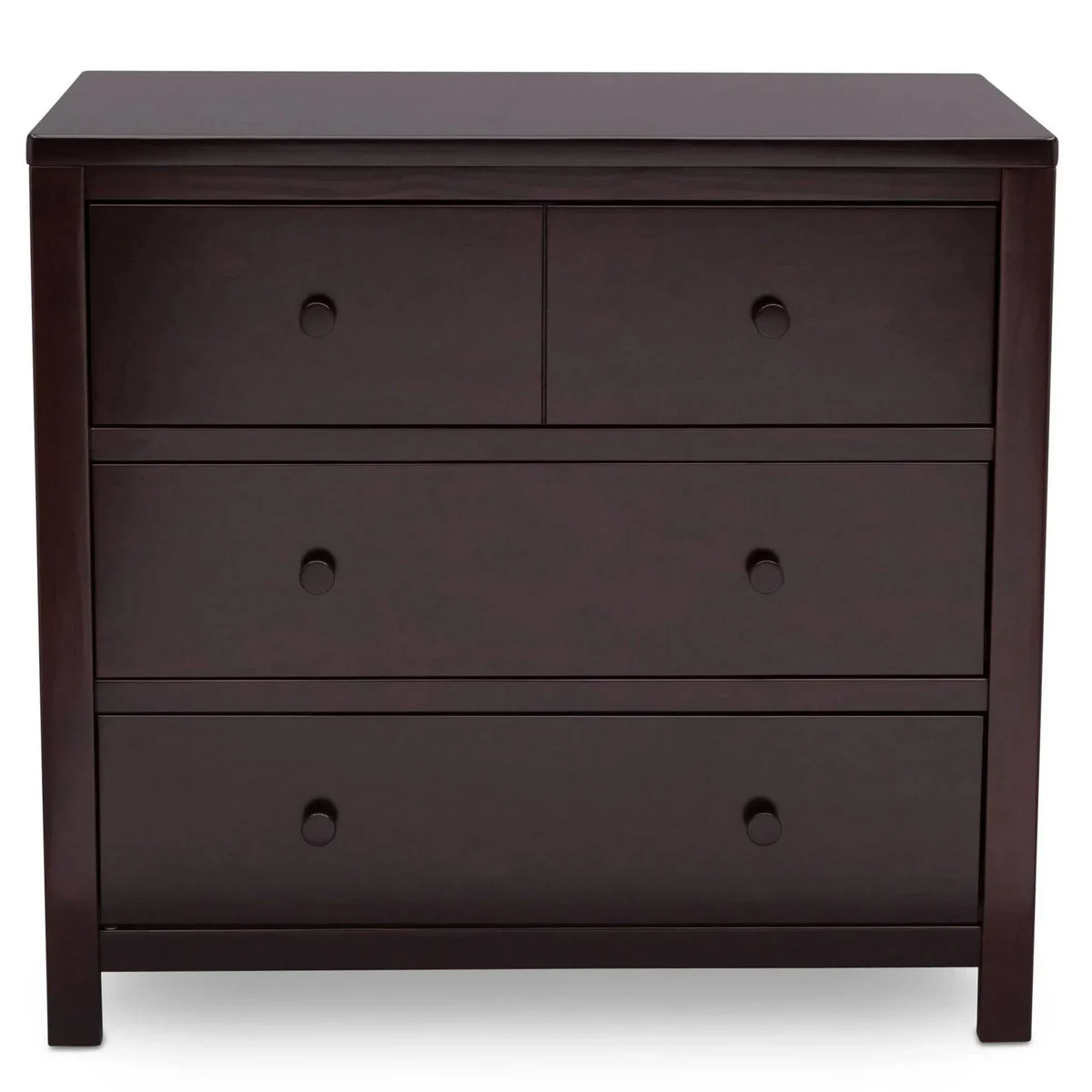 Delta Children 3 Drawer Dresser with Interlocking Drawers - Dark Chocolate