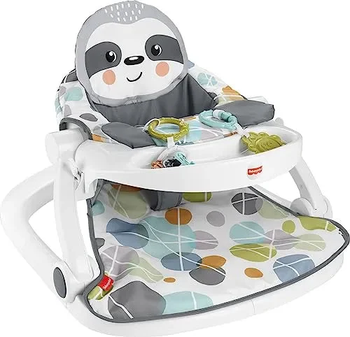 Fisher-Price Portable Baby Chair Sit-Me-Up Floor Seat with Snack Tray, Developmental Toys