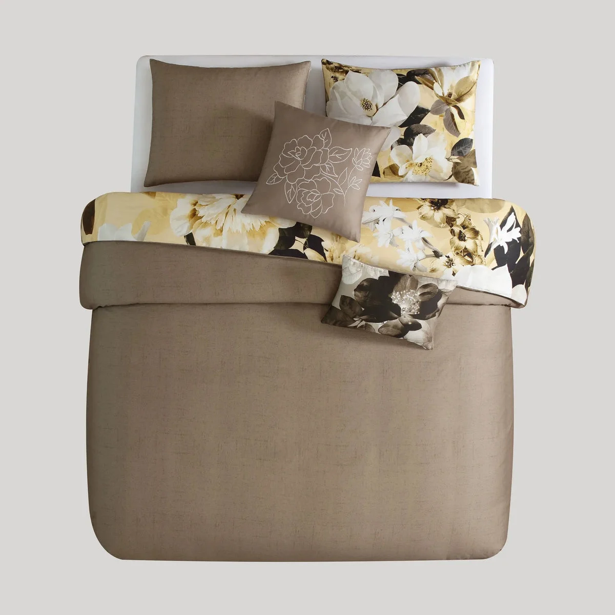 Bebejan Magnolia 5-Piece Reversible Comforter Set - Queen