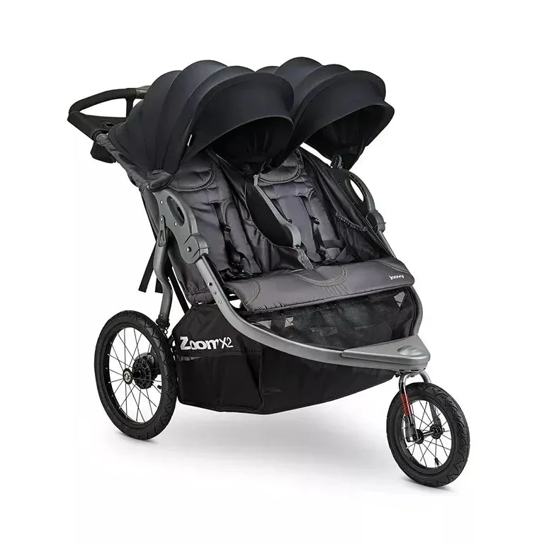 Joovy Zoom X2 Double Lightweight Jogging Stroller - Forged Iron