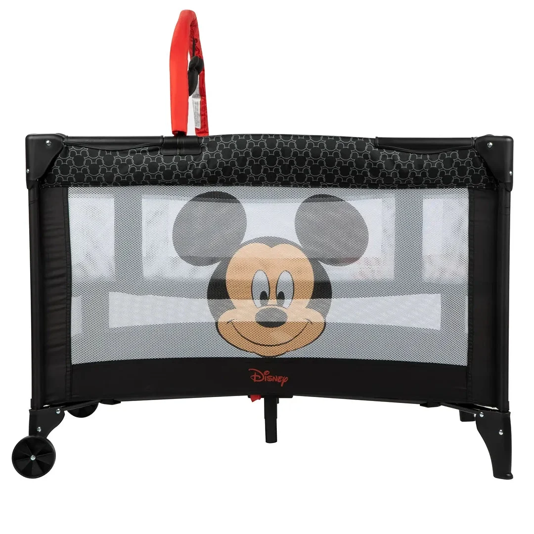 Disney Baby® 3D Ultra Play Yard with Bassinet and Storage Bag, Peeking Mickey