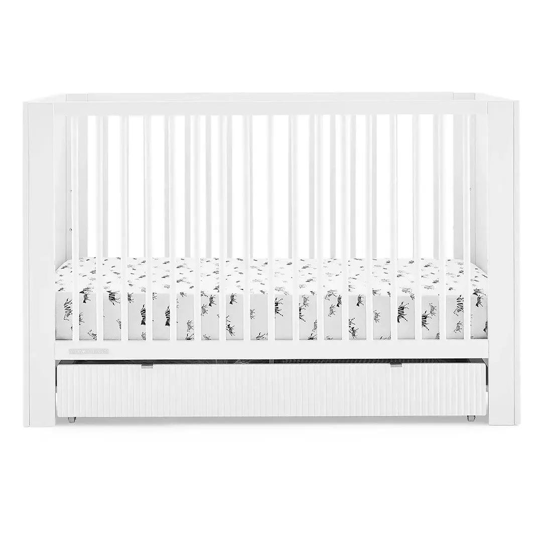 Delta Children Cassie 4-in-1 Convertible Crib with Underdrawer - Bianca White