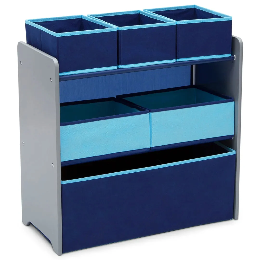 Delta Children Design and Store 6-Bin Toy Organizer - Grey/Blue