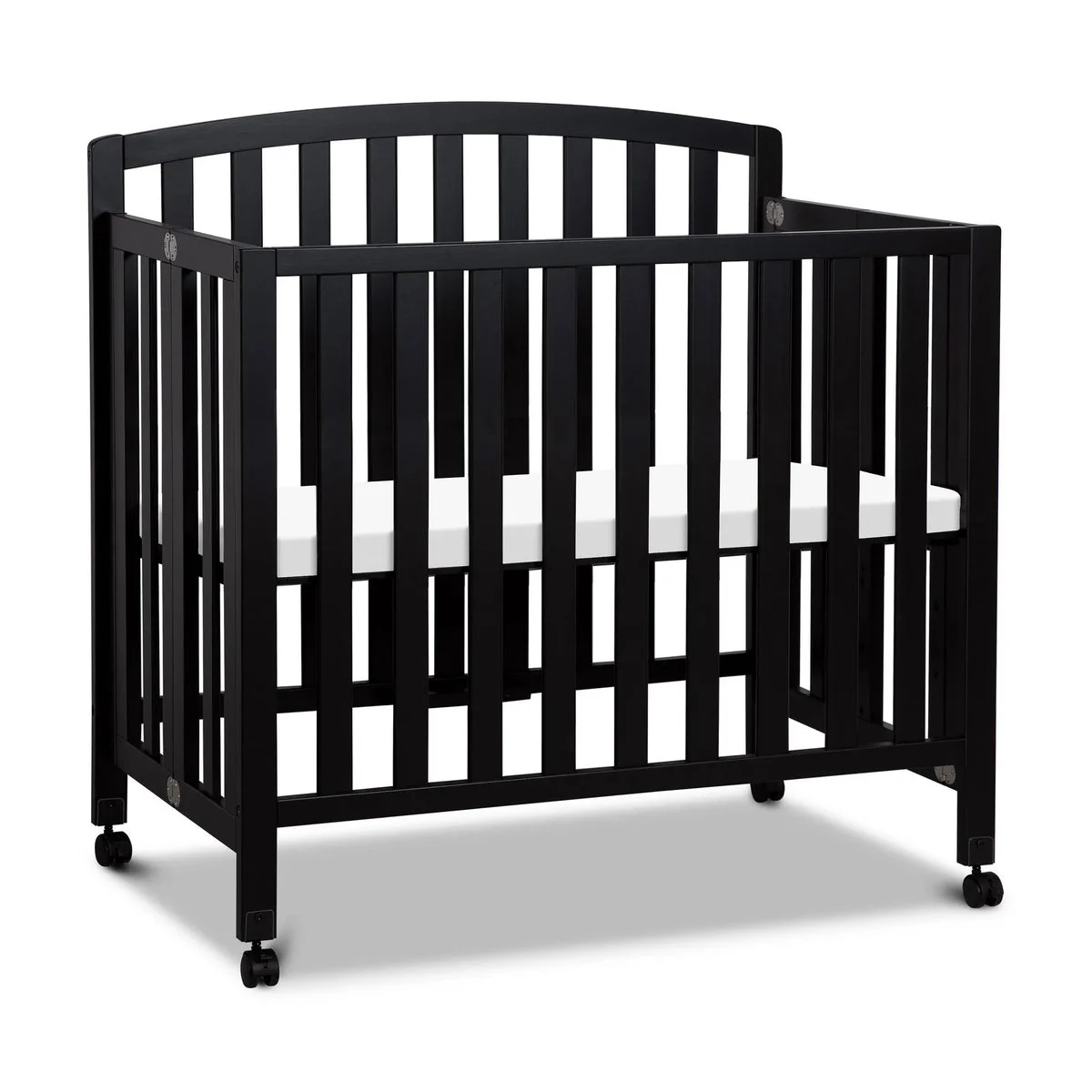 Davinci Dylan Folding Portable 3-in-1 Mini Crib and Twin Bed - Black
