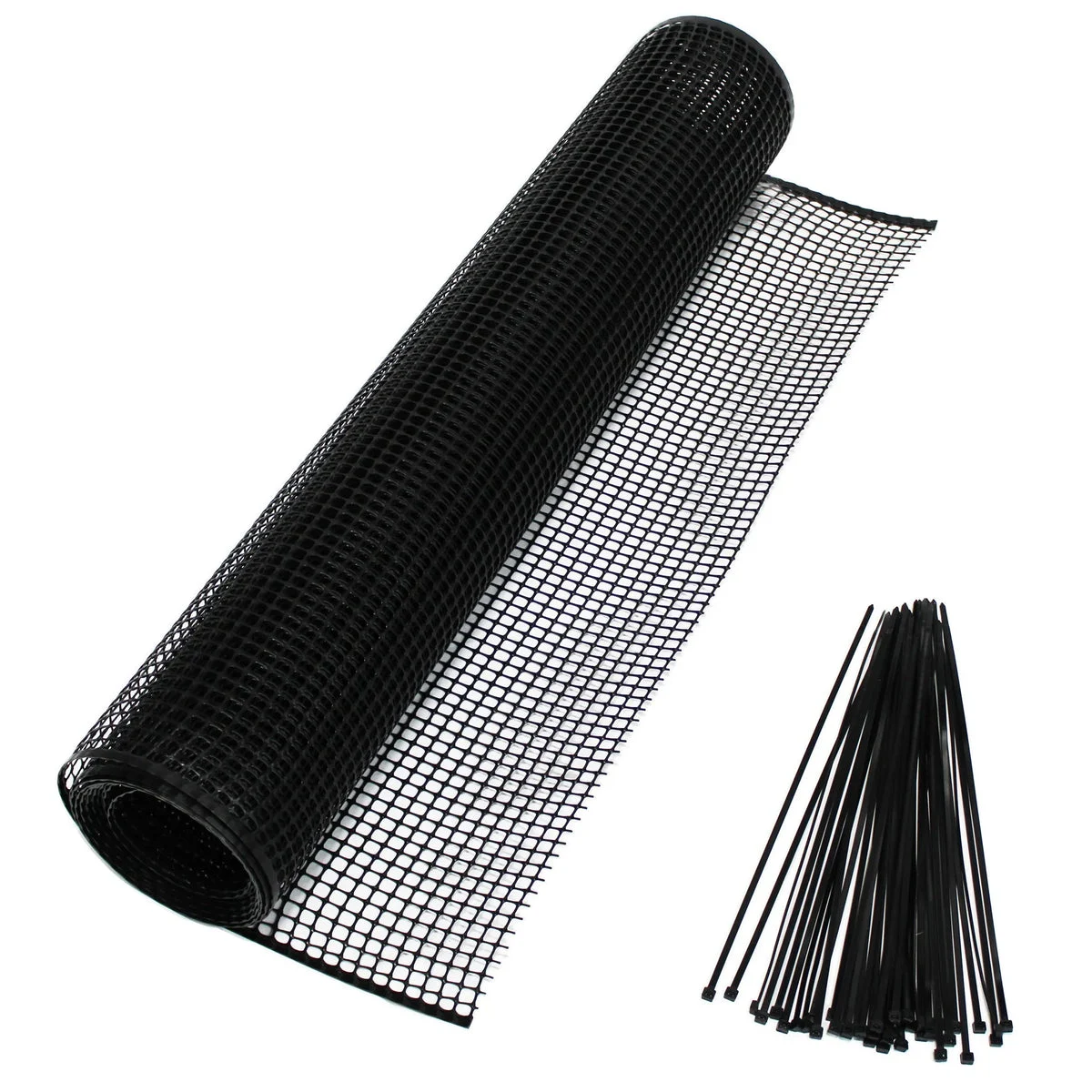 Cardinal Gates DSHD15 Heavy-Duty Outdoor Deck Netting - Plastic Balcony Netting for Pets & Kids - 15 Feet Long by 3 Feet Tall - Made in The USA - Black