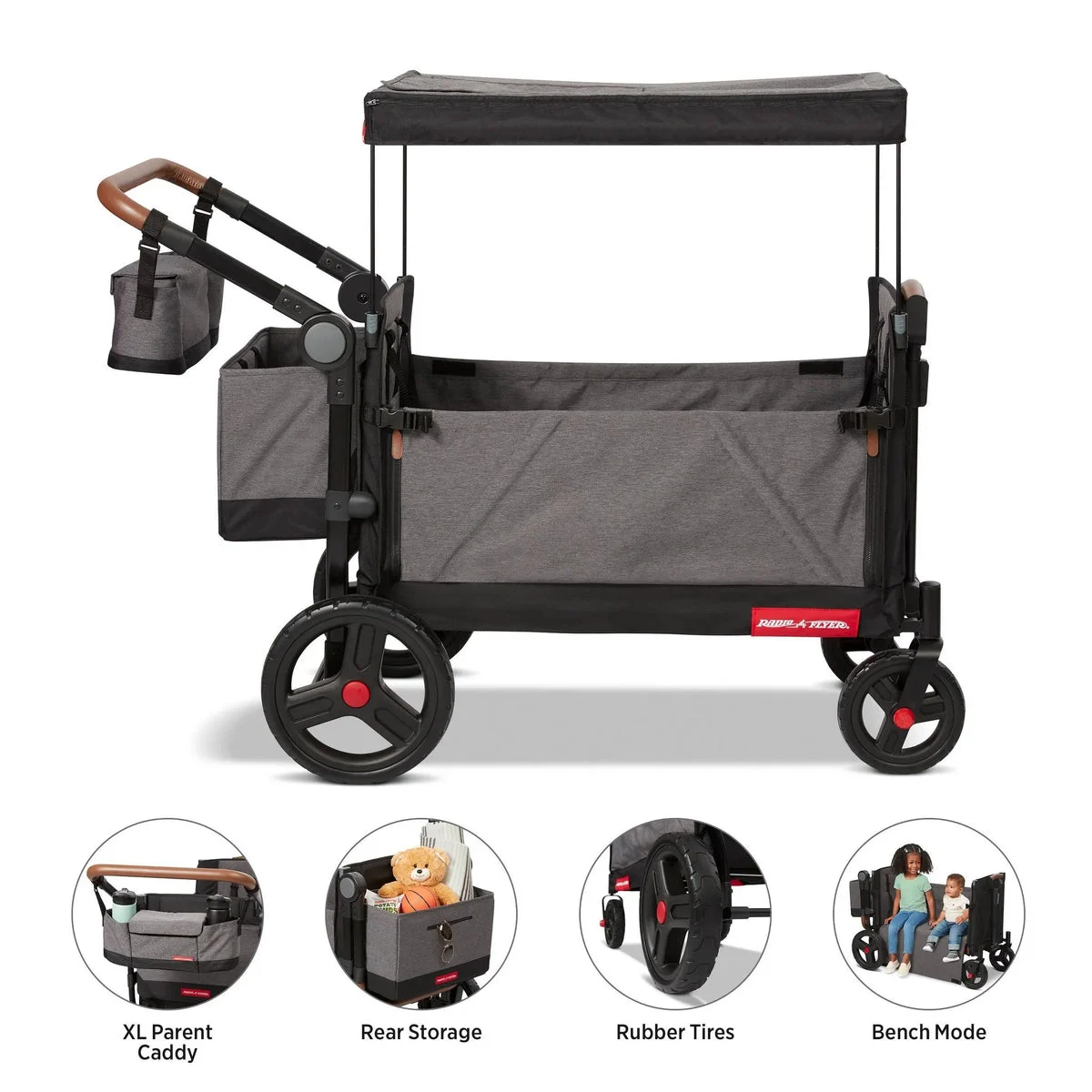 Radio Flyer Kid and Cargo Stroller Wagon - Gray