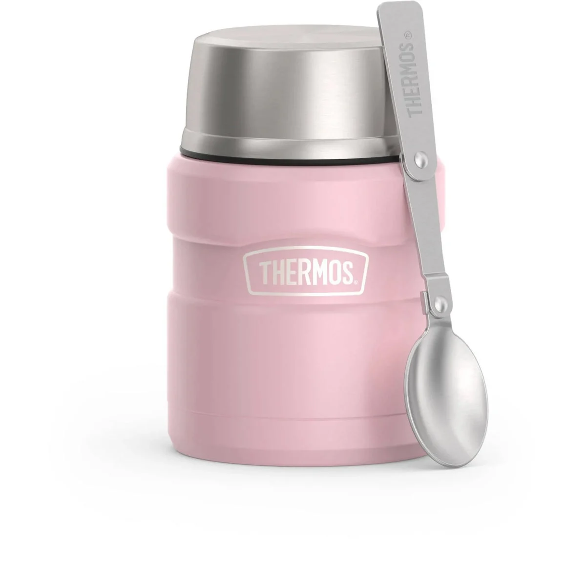 Thermos 16oz Stainless Steel Food Food Storage Jar with Spoon - Pink