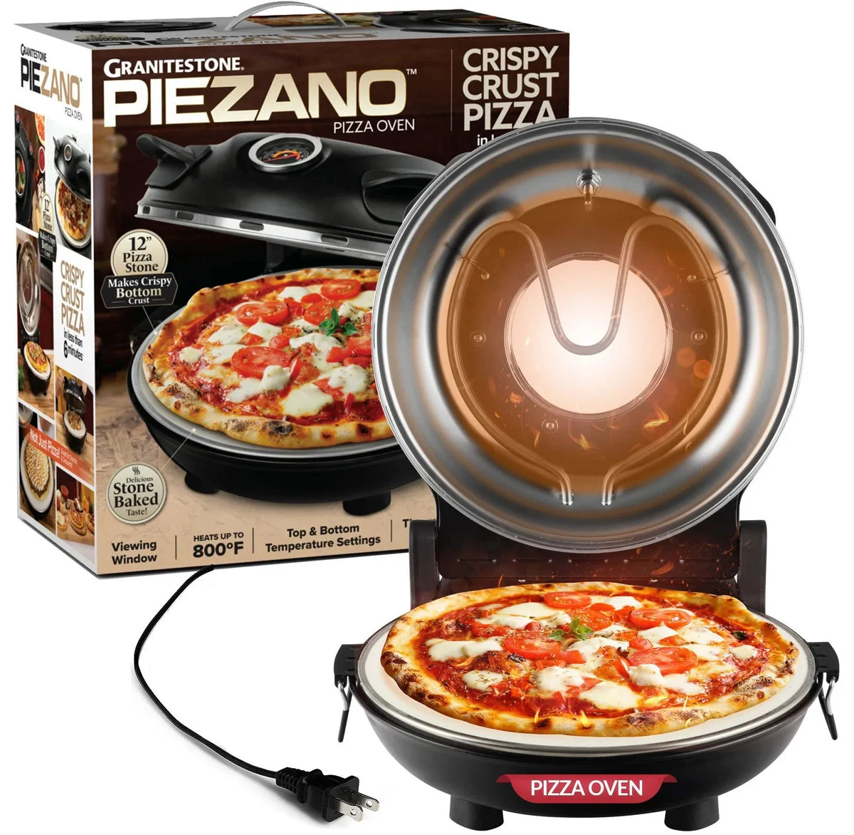 Piezano Indoor/Outdoor Portable Electric Pizza Oven