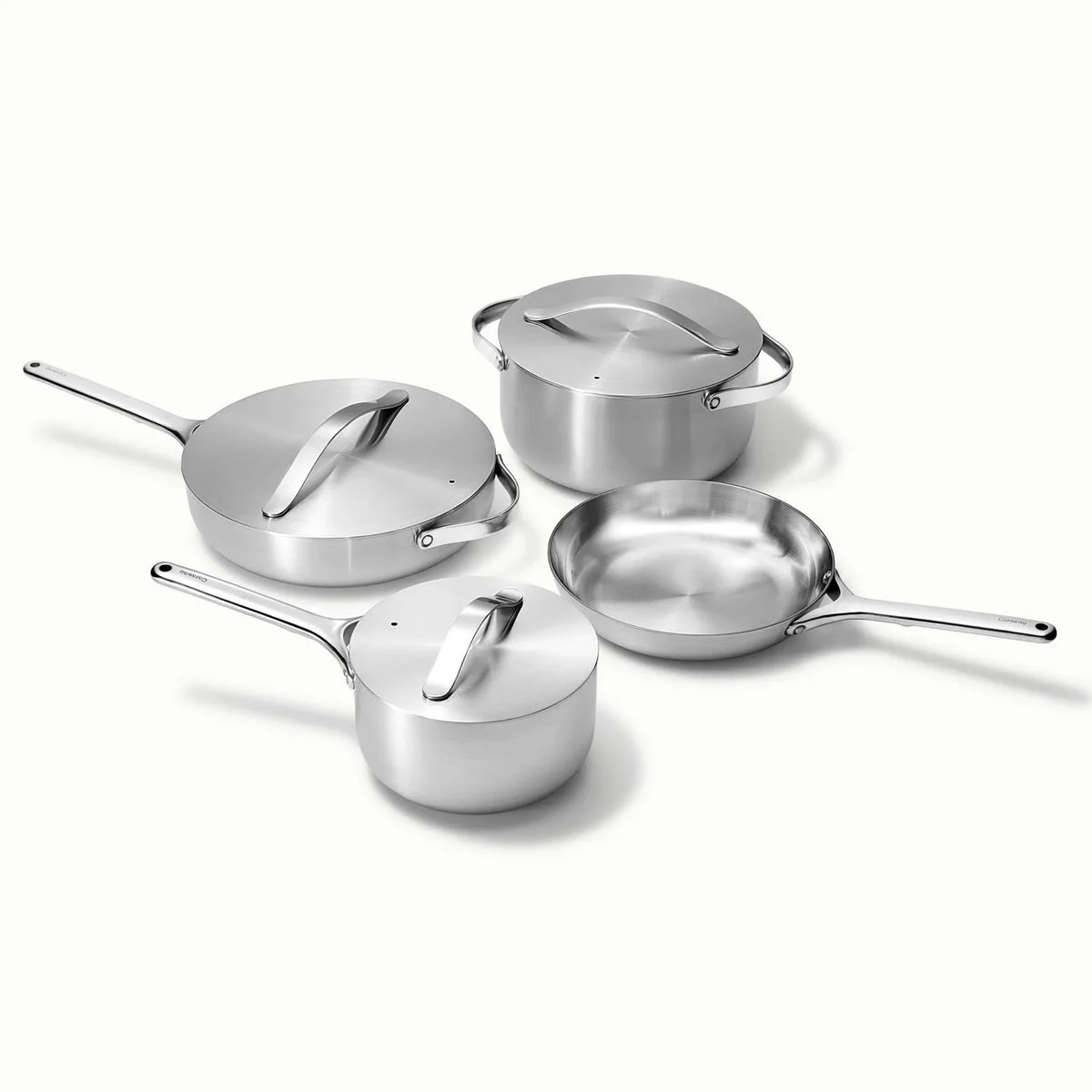 Caraway Stainless Steel 12 Piece Cookware Set - Silver