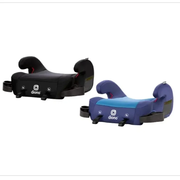 Diono Solana 2 with Latch Pack of 2 Backless Booster Car Seats - Black/Blue